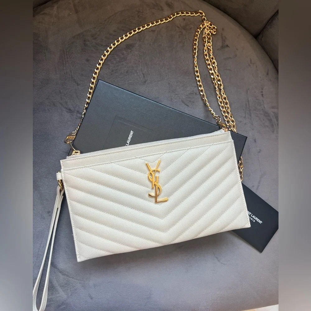 Crema YSL wristlet crossbody - Picture 3 of 17